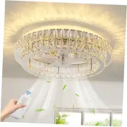 Fandelier Ceiling Fan with Lights and Remote Control Dimmable Crystal Ceiling