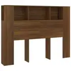 Wooden Headboard Cabinet Bed Storage Shelf Rack Head Bedhead Double Size 140cm