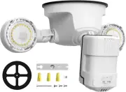2000LM Motion Sensor Outdoor Lights, 15W 5000K Dusk to Dawn Eave Mount Security