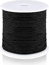 1 mm Elastic Cord Thread, 100 Meters, Black