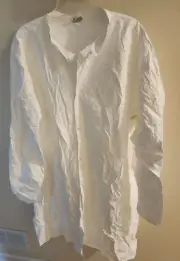 DuPont Tyvek Lab Coat with Snap Front - White Unisex Size XX-Large
