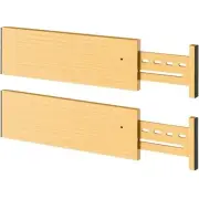 Bamboo Drawer Dividers 4" High, 16.5-22" Adjustable 16.5-22 inch Bamboo-2Pack
