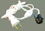 6' WHITE SNAP-IN SOCKETS W/ LINE SWITCH AND PLUG TR-4842