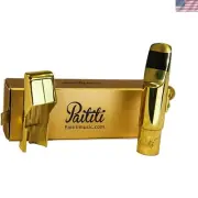 Professional Gold Plated Alto Saxophone Metal Mouthpiece