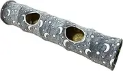 Cat Tunnel, 47 Inch Collapsible Cat Play Tunnel with Plush Ball Toys, Self-Luminous Tubes and Tunnels, Toys for Indoor Cats, Bunny, Rabbits, Kittens, Ferrets Tube Bed
