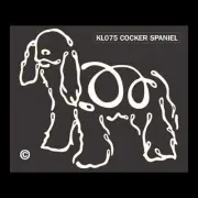 Cocker Spaniel K Line Dog Breed Window Tattoo Decal