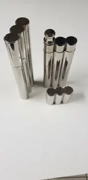 2 Cigar Tubes stainless steel Holder and Whiskey Flask Tube