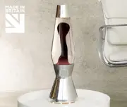 Mathmos Astro Lava Lamp - silver - clear/plum