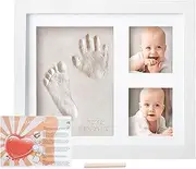 jopiuieo Baby Footprint Frame, Dog Paw Print Picture Frame Hand Print Baby Keepsake, Elegant Children Keepsake Ornament, Sturdy, Cherish Memories with Friends, Lovers