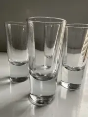 Vintage Crisa Double Shot Glass - Heavy Bottom 4 oz - Set Of 4