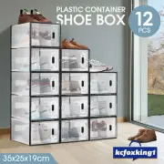 Stackable Shoe Boxes Storage Sneaker Display Case Transparent Container Unit