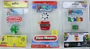 Lot of 3 World's Smallest Mini Toys - ViewMaster, Duncan Yo-Yo, Rubik's Cube NEW