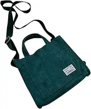 [Minkissy] Crossbody Shoulder Bag Durable Single Shoulder Tote for Shopping Travel Daily Use Stylish Corduroy Pouch with Capacity present for Ladies