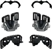 Car Rear Muffler Exhaust Cutters Compatible For Benz GLA Class H247 GLA200 220 250 GLA35 Up To GLA45 Compatible For AMG Tips Bracket Trim(200 UP TO 45 BLACK)