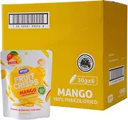 Shary Freeze Dried Mango Crisps, 6 x 30g bulk pack – Healthy Snack, 100% Natural, Vegan, Gluten-Free, No Added Sugar, Crunchy & Delicious