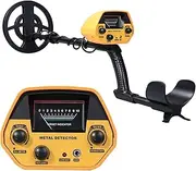 Metal Detectors, Adjustable Stem 7Inch Waterproof Coil Metal Disc Modes with Headphone Headwear for Underground Coins Relics for Beach/Gold Hunting(with Headphone)