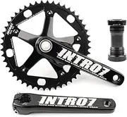 Fixed Gear Bike Hollow Crankset 48T 165mm 144BCD Single Speed Chainwheel and Crank Track Cycling Parts