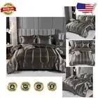 Silky Satin King Size Comforter Set with Matching Sheets - Ideal for All Seasons