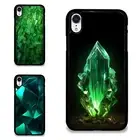 For iPhone XS 11 12 13 14 15 16 Pro Max Anti scratch Cover emerald Green Crystal