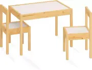 IKEA LATT Children's Small Table and 2 Chairs Wooden Pine Kids Furniture Set