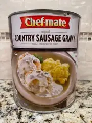 HUGE CAN Chef Mate Country Sausage Gravy 6 lb 9oz Chefmate Biscuits Libbys