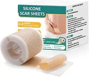 Silicone Scar Tape, Yakiter 150CM Professional Roll Silicone Scar Tape, Reusable Scar Removal Silicone Scar Tape for Softening and Flattening Scars, for Surgery, Burns, Acne(1.5M)