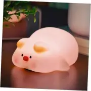 Piggy Night Light for Kids,Silicone Piggy Cute Lamp,3 Level Dimmable Modern