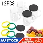 2/4PACK Tall Large Cups + Lids & Ring Suits 250W Magic Bullet Juicer Blender