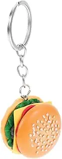 [OATIPHO] 3pcs Hamburger Keychain Lovely Hamburger Hanging Charms Hamburger Shape Pendants Hanging Hamburger Charms Hamburger Pendant DIY Pendants Pvc Keychain Hamburger Cartoon Charm