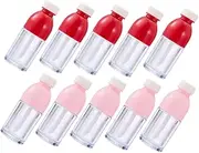 OFFIGAM 10pcs Empty Lip Gloss Bottles Creative Containers for Lip and Oil Durable Lightweight with Brush Heads present for Friends