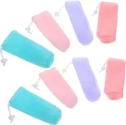 NOLITOY Gentle Exfoliating Soap Bags 8 Pack Shampoo Bar Bag Face Net Bag Soap Foaming Net Pouch Portable for Skincare