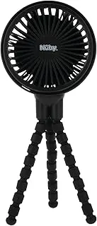 Nuby Stroller Fan, Keep Your Little One Cool Anywhere USB Rechargeable, Adjustable Tripod Legs, 3 Cooling Speeds, Ideal for Strollers, and Play Yards