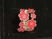 Paparazzi Floral Crowns Red Ring Silver Metal