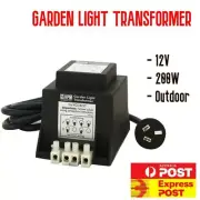 New HPM 12V 200W Garden Light Transformer outdoor weatherproof low voltage step