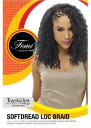 Femi Collection-14" SYTHETIC TANGLE FREE 100% TOYOKALON HAIR (JAMIACA BRAID)