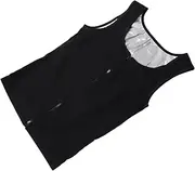DINHEAROM Men Compression Shirt Sleeve Quick Dry Sweat Vest for Running and Fitness Breathable Moisture-wicking Waist Slimming Design Enhanced Sweat Production Gym Wear for Active Lifestyle