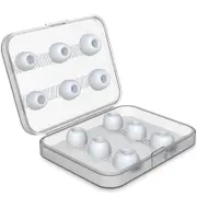 6 Pairs Wireless Earphone Earplugs For Airpods Pro With Storage Box - White