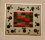 English Garden Wall Quilt Pattern Mixed Fabrics & Textures Pieced & applique