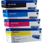 Brother TN-441 Toner Ink Cartridge Set Black/Cyan/Magenta/Yellow TN441 Genuine Original