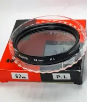Genuine Bower 62mm Polarizer PL Glass Lens Filter Japan 62 mm Polarizing Pro