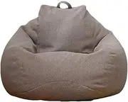 EverVanz 100×120CM Bean Bag Chair Cover,Adults Large High Back Bean Bag Sofa Cover Recliner Gaming Storage Bag for Indoor Outdoor BeanBag Chair,No Filling (XL, Brown)