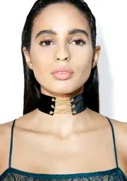 Morticia Lace-Up Choker