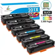 6x Toner Compatible With HP 201X CF400X LaserJet Pro M252n MFP M277n M277c6 M227