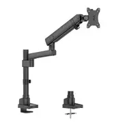 INFINITY Black Single Screen Pole-Mounted Heavy-Duty Mechanical Spring Monitor Arm support 17”-40”, up to 12kg - INF752-C012P