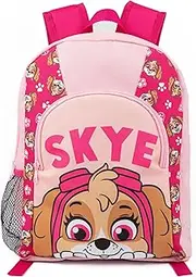 [PAW PATROL] Girls Backpack | Kids Pink Skye Helicopter Pilot Character Rucksack | Luggage Sports School Bag with Adjustable Straps | TV Show Merchandise Gifts