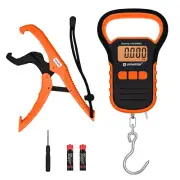 Digital Fishing Scale with Lip Gripper,Tape and Ruler,110Lb/50Kg Postal Hanging
