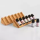 6 Slots Bamboo Diffuser Stand Space Saving Perfume Display Holder Drawer