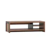 Laura Modern Scandinavian Open Shelves Wooden Coffee Table - Walnut