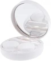 [Anneome] Elegant Marble Lenses Container Compact Lens Case Holder for Safe Travel Outdoor Use