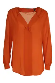 Crepe Chiffon L/S Blouse--ESC-B2P143